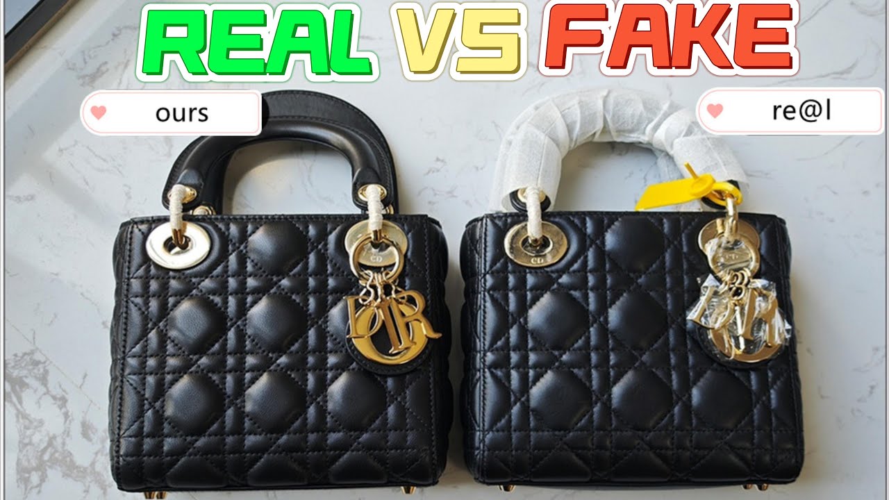 REAL VS FAKE Lady Dior mini black Bags