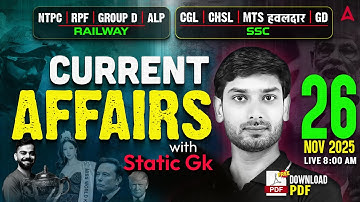 Current Affairs Today | 26 Nov Current Affairs 2025 | Daily Current Affairs by Ashutosh Sir
