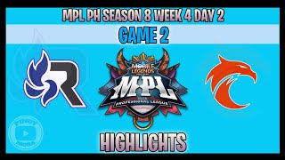 HIGHLIGHTS MPL PH SEASON 8 | RSG PH vs TNC PRO TEAM | GAME 2 | W4 D2