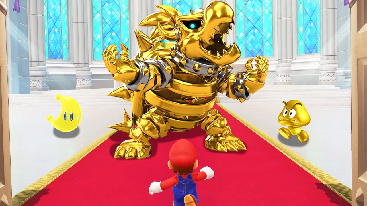 Super Mario Odyssey  - Golden Dry Bowser Boss Battle