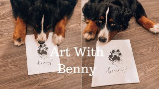 Bernese Mountain Dog Paints | Art With Benny