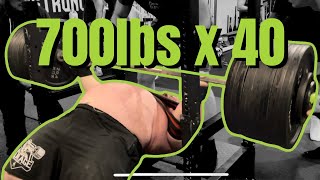 700lbs Bench For 40 Reps
