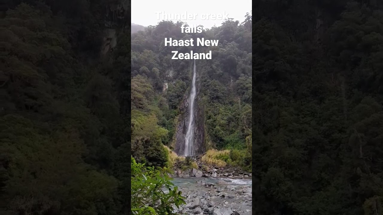 Thunder Creek Falls Haast Pass New Zealand
