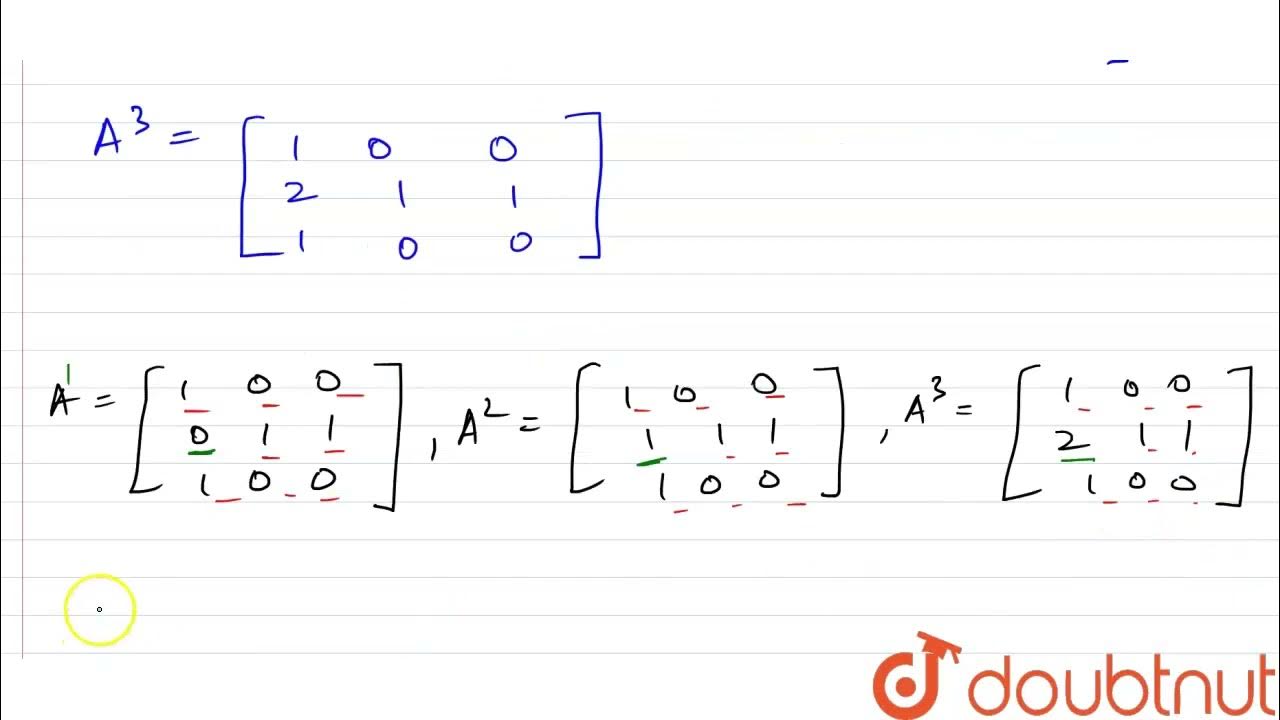 [(1,0,0),(0,1,1),(1,0,0)]=A then A^(2025)A^(2020)= CLASS 12 JEE