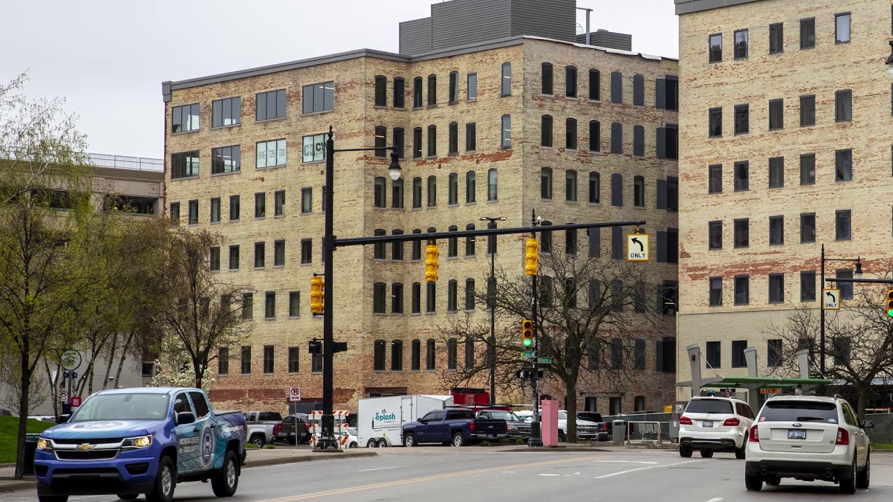 newspaper mockup Restored Grand Rapids office building, hotel prepare to open