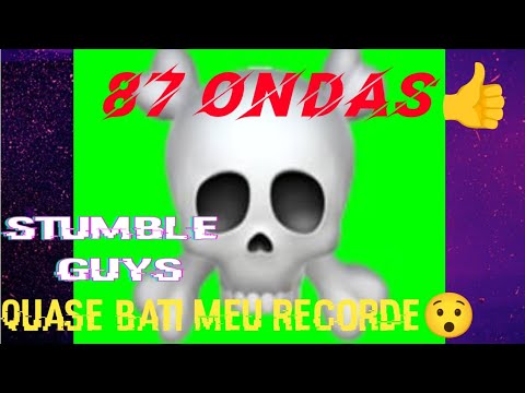 Joguei STUMBLE GUYS no bloco dash de ondas e eu quase bati meu recorde |e também joguei 1v1|
