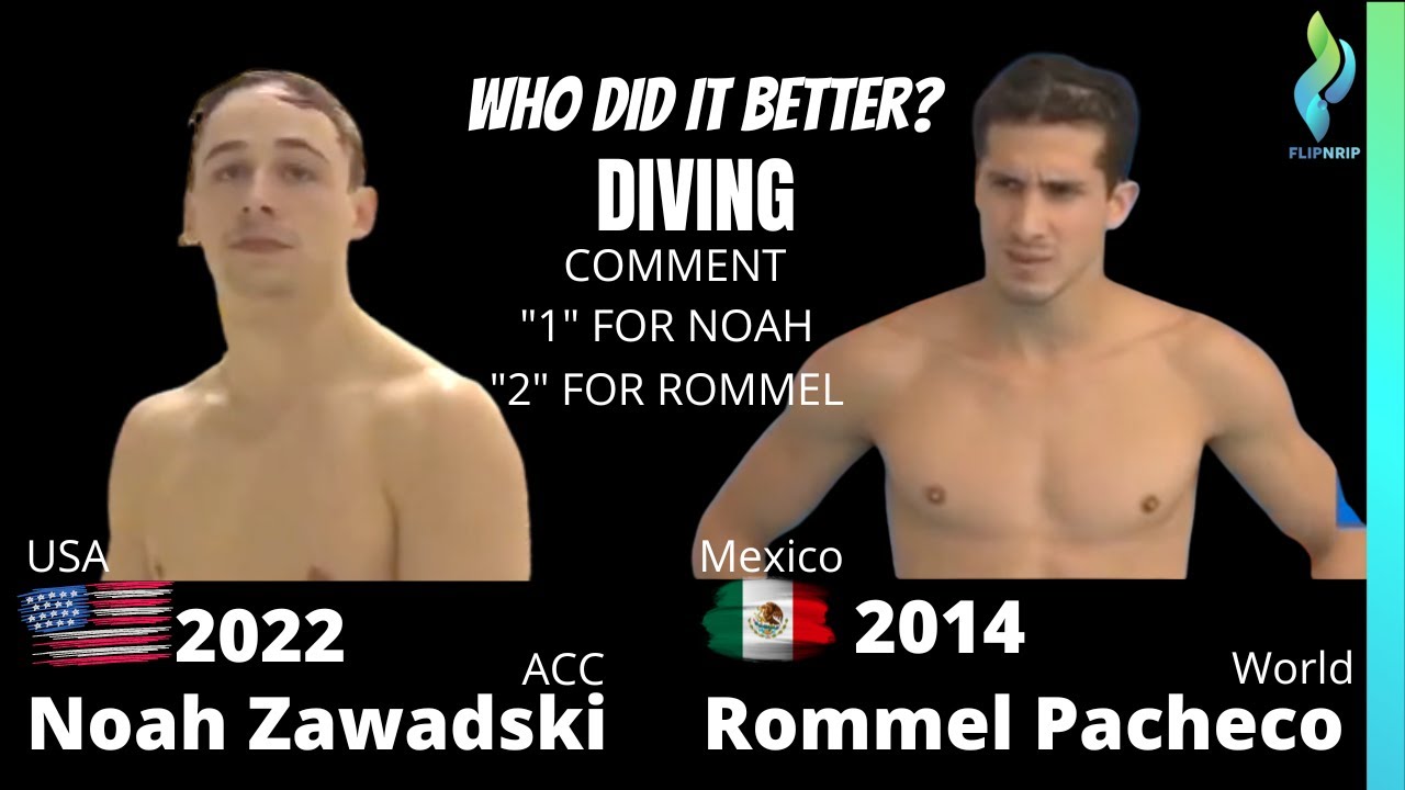 2014 Rommel Pacheco - 2022 Noah Zawadski - Who did it better? Men 3 Meter Diving