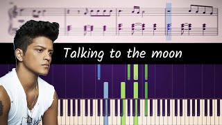 How to play Talking To The Moon by Bruno Mars - ACCURATE Piano Part Tutorial