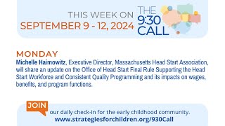 Michelle Haimowitz, Executive Director, Mass Head Start Association on The 9:30 Call | 9.9.2024