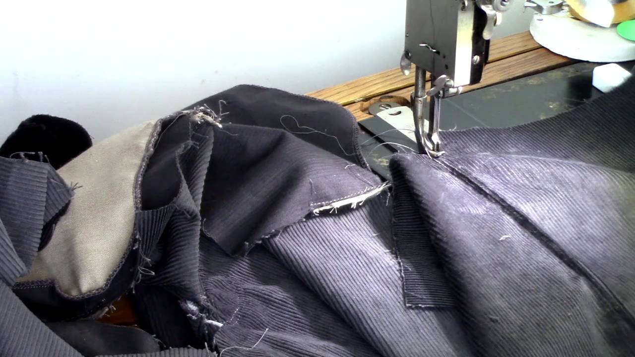 Sewing Corduroy Trousers May 2016 on Davis Vertical Feed YouTube