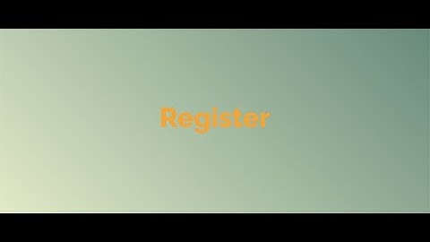 Registration 2023 tutorial