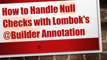 How to Handle Null Checks with Lombok