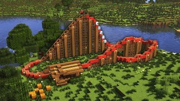 Minecraft: How to Build a Roller Coaster 🎢 - Step by step Easy to Follow Tutorial