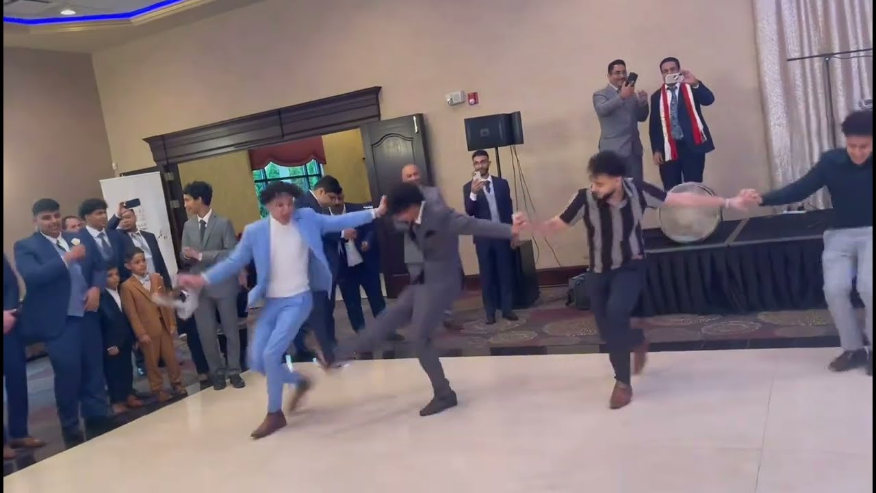 دبكة يمنية أعراس اليمنيين في امريكا ورقص دبكه شباب اليمن