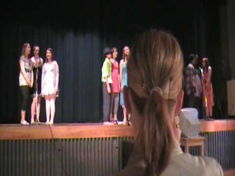 Steele Heights talent show, waving flag.MOD