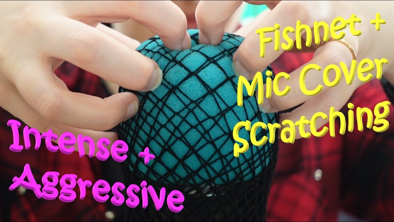 ASMR Intense & Aggressive Fishnet + Mic Cover Scratching - Non-Stop Scratching & No Whispers