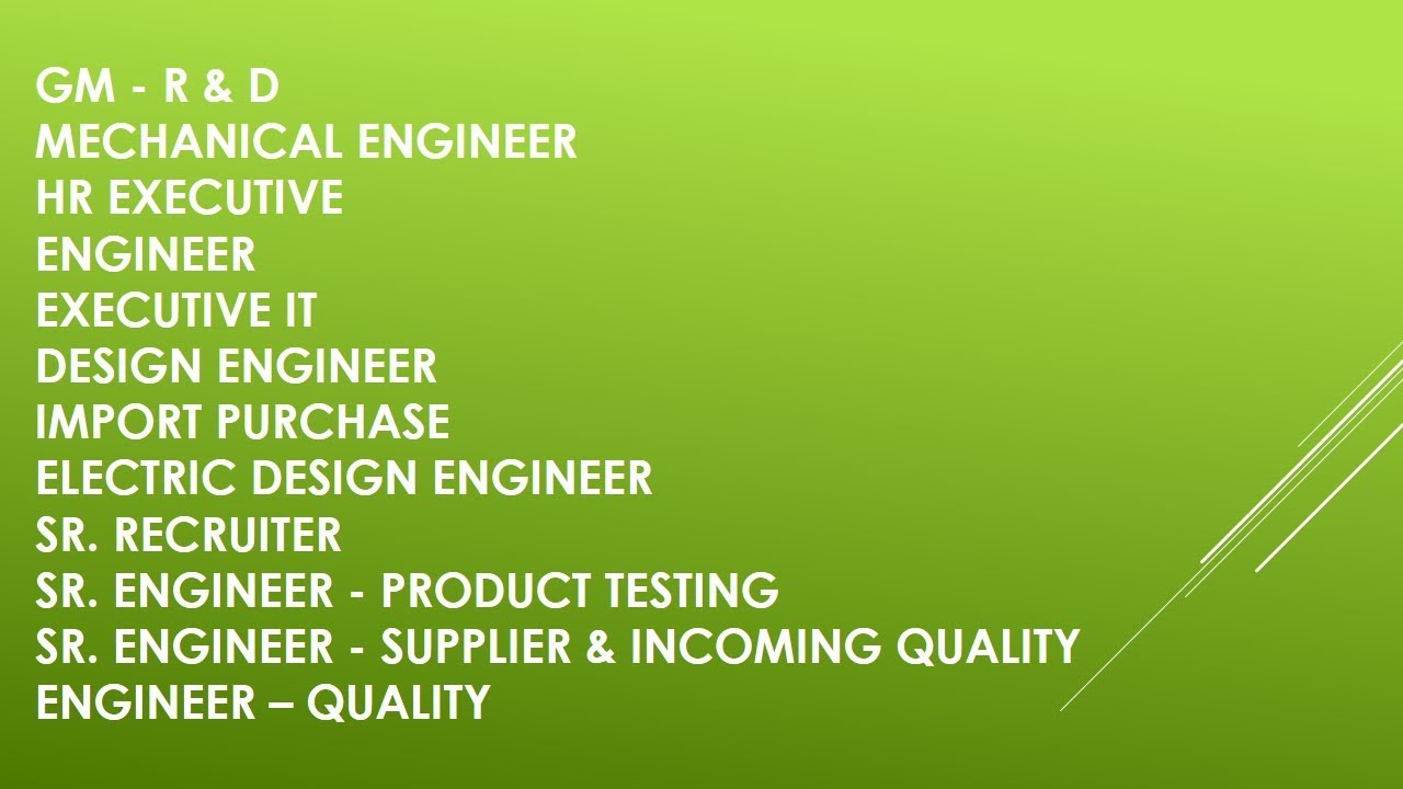 R&D || Engineers | Design Engineer | Recruiter | GET || Quality | Jobs || Evergreen Opportunities