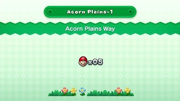 New Super Mario U Deluxe - Acorn Plains-1 Acorn Plains Way (All Star Coins)
