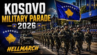 Kosova Army Parade Hellmarch 2026 on Kosovas 18th Independence Day 🇽🇰🇦🇱🇺🇸 #kosova #army 