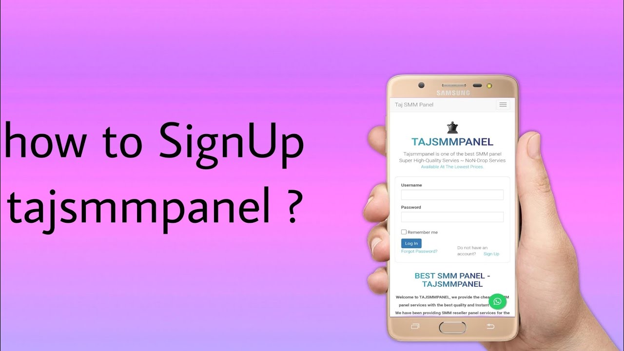 Tajsmmpanel || How To SingUp...?