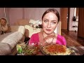 СЕРИАЛЫ НА ТНТ / МУКБАНГ / МАКАРОНЫ С КУРИЦЕЙ В ТОМАТНО - СЛИВОЧНОМ СОУСЕ / MUKBANG / not ASMR