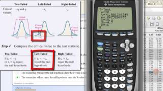 Hypothesis Testing Population Mean - Ti83 Ti84 Calculator