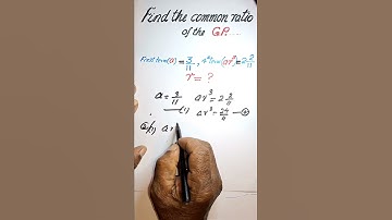 Find the common ratio of the GP #maths #mathematics #shorts