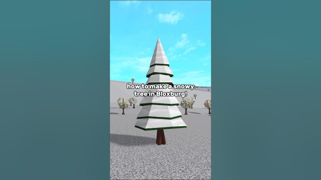How to make a snow tree in Bloxburg! bloxburg roblox robloxbloxburg
