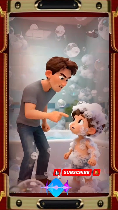 taking a bath while playing with foam #latestcartoon #latestshorts #animation #funnycartoon #chil...