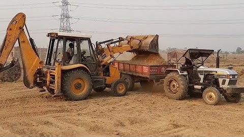 Eicher 380 Super Plus 45 H.P Tractor Overloaded By Jcb 3dx | Mini Eicher Tractor For Kids | Jcb Gadi