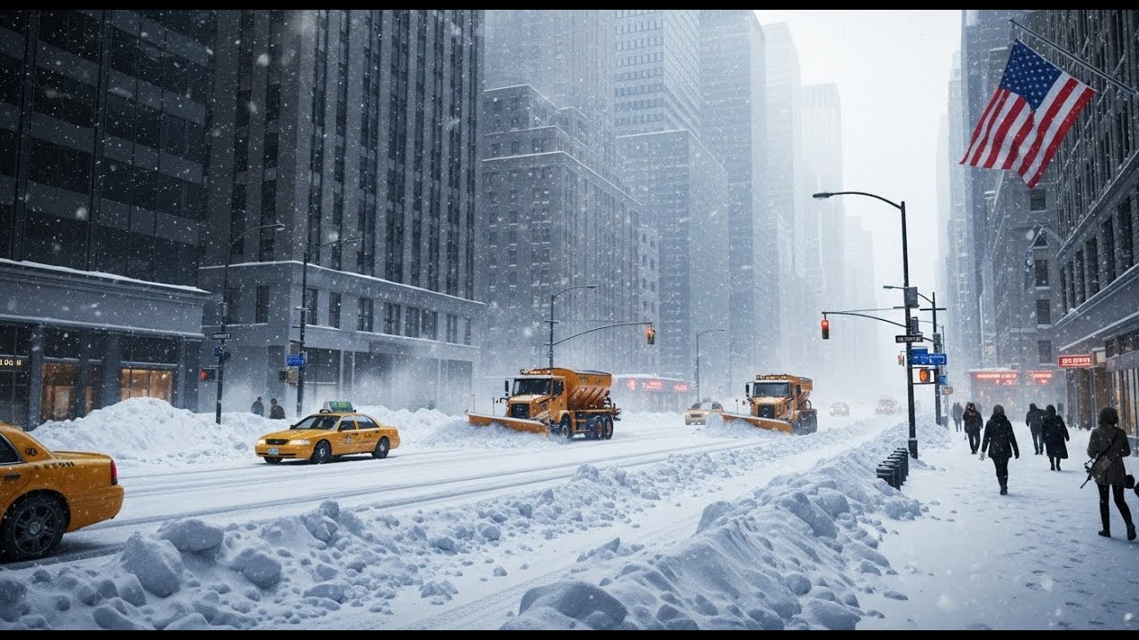 INSANE Snowstorm in New York City ❄️ Massive Snowplows & Iconic Landmarks Buried!
