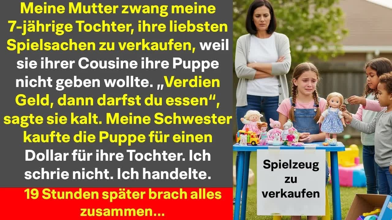 Sie zwangen meine Tochter, ihre Spielsachen zu verkaufen doch dann schlug ich zurück…