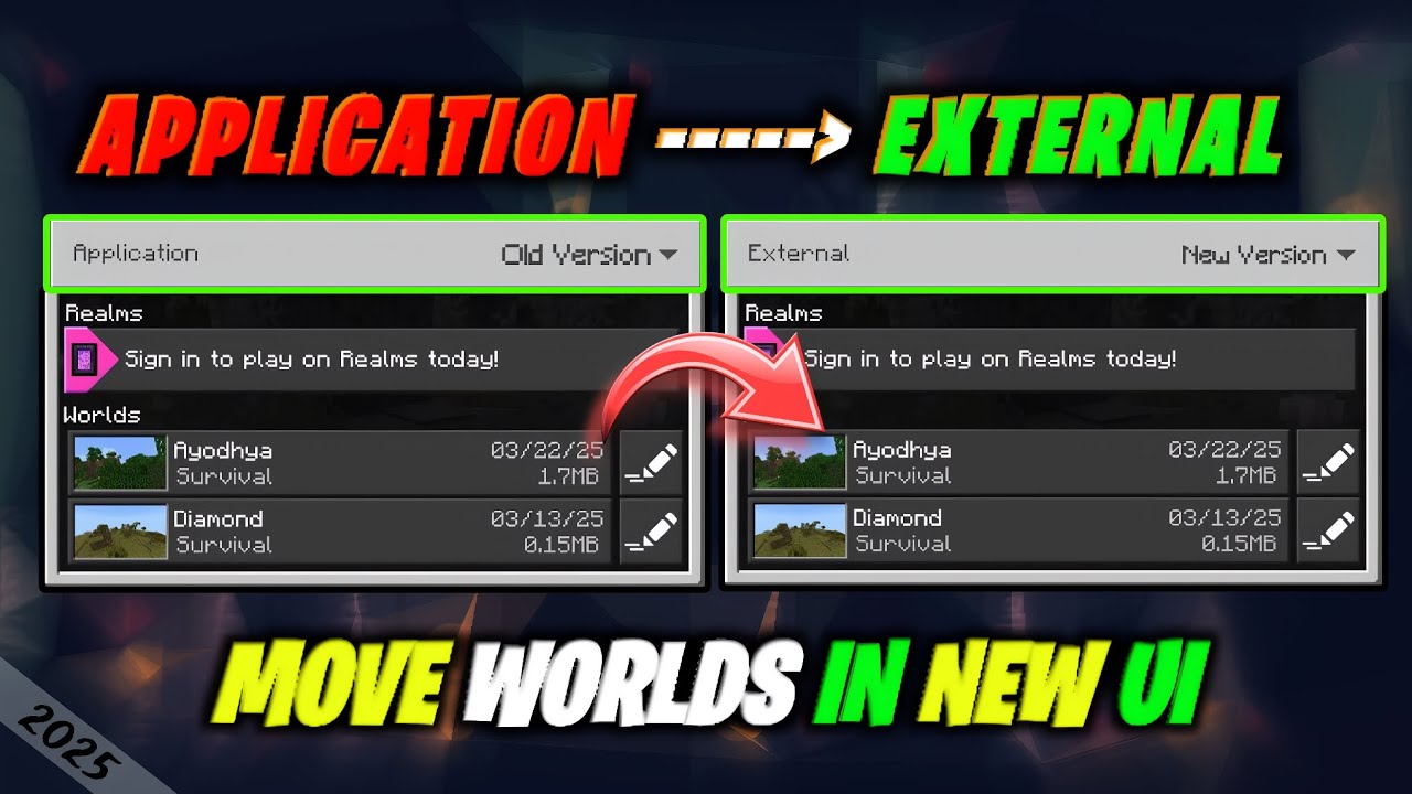 Minecraft World Move Move Your Minecraft Worlds Application To External Storage In New UI ...