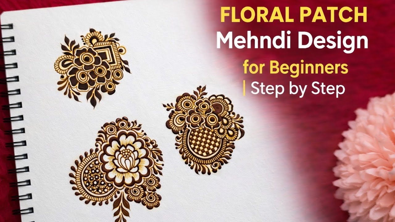 Easy Floral Patch Mehndi Design for Beginners | Step by Step