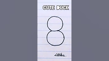 Draw cute duck 🐤 (baby duck) by number 8 easily. #drawing #art