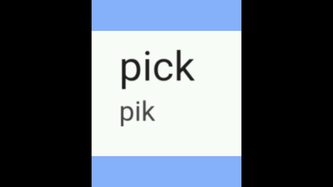 Pick meaning in hindi 