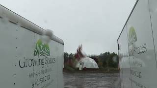 Fall Rain and Snow on the 26' Growing Dome