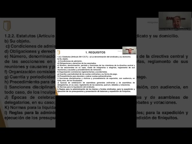 🎓 LECCIÓN JURÍDICA: EL CONTENIDO TÉCNICO DE LOS ESTATUTOS SINDICALES