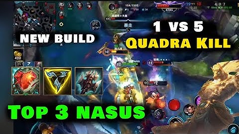 Top 3 Nasus Tốc chiến | Build trang bị mới giúp Nasus cân 5 ăn Quadra Kill gánh team max lực
