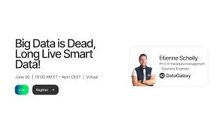 Big Data is Dead, Long Live Smart Data!