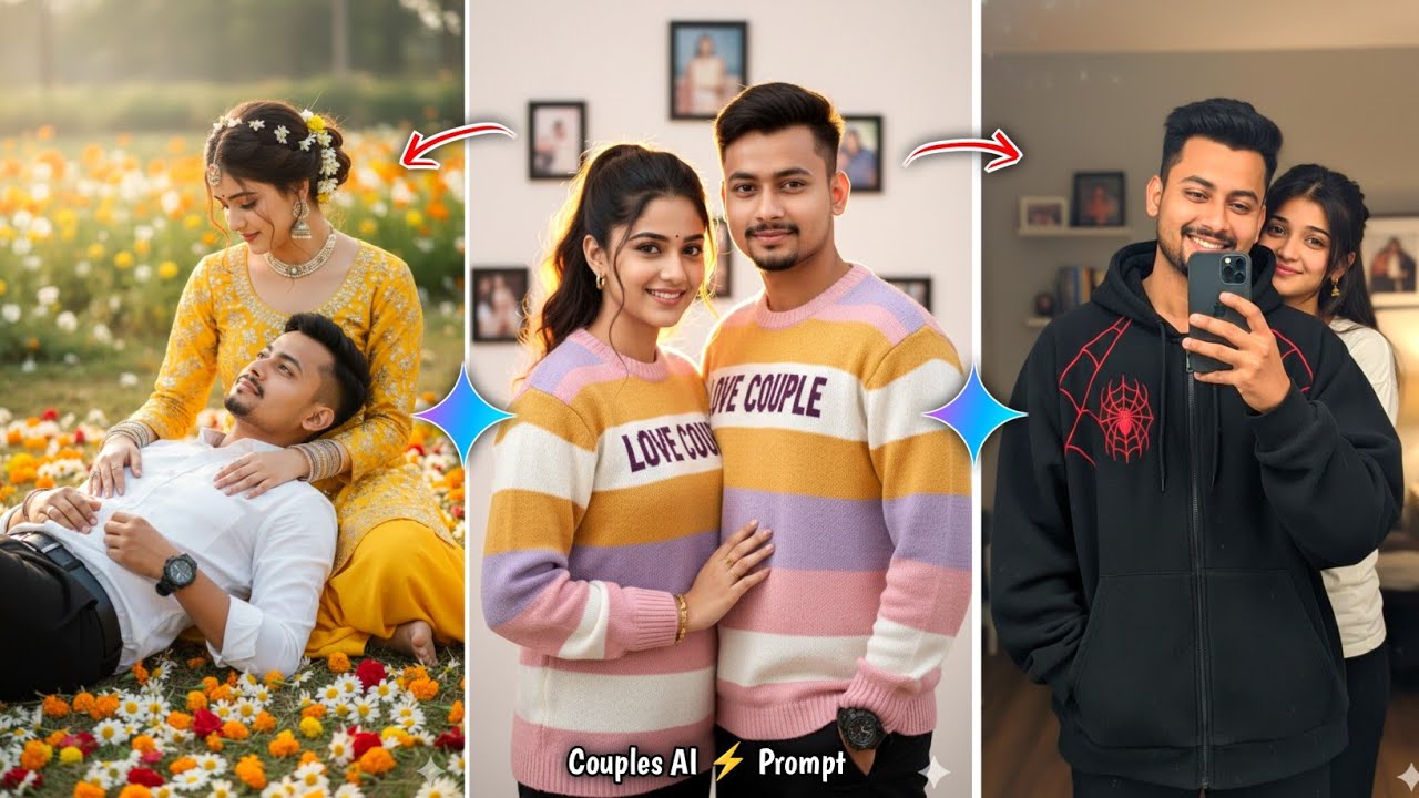 Gemini couples AI photo editing prompt 🔥 | couple AI photo editing Trend ⚡