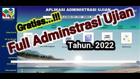 APLIKASI ADMINISTRASI UJIAN FULLL | GRATISSS.....