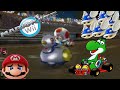 Trying our best in Mario Kart Wii (very little success)