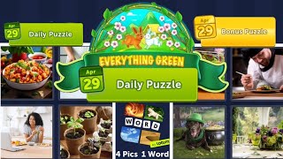 4 Pics 1 Word Daily Puzzle April 29, 2022 EVERYTHING GREEN