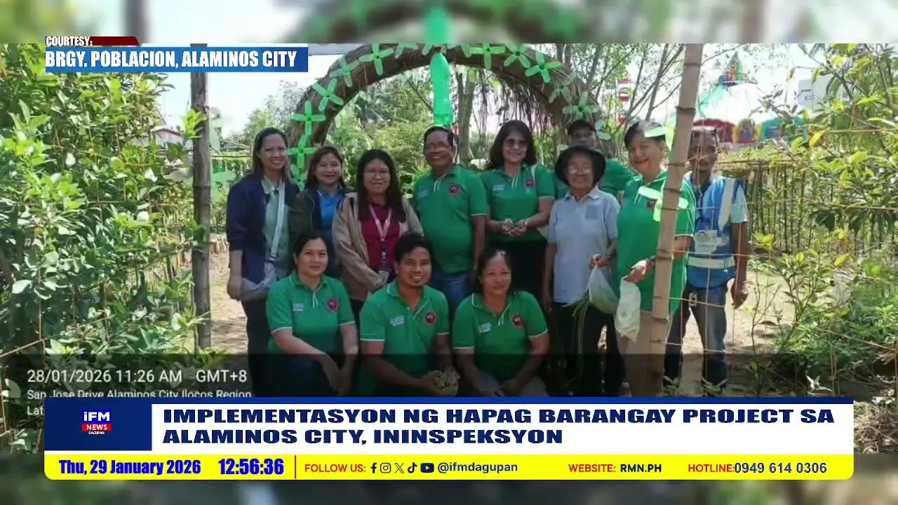 IMPLEMENTASYON NG HAPAG BARANGAY PROJECT SA ALAMINOS CITY, ININSPEKSYON