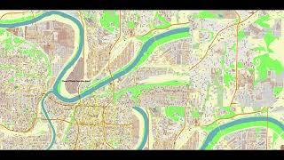 Kansas City Vector Map Illustrator Pdf