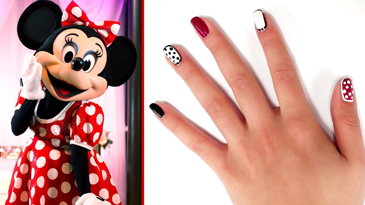 Minnie Style Polka Dot Nail Art Tutorial | TIPS by Disney Style
