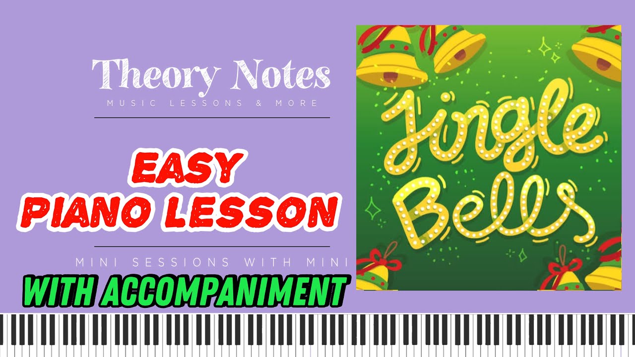 JINGLE BELLS EASY Piano Lesson with Sheet Music and Accompaniment 