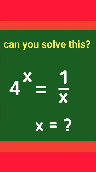 4^x = 1/x, find x