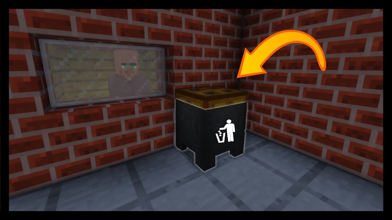 Minecraft 1.10: How to make a Simple Working Trash Can - YouTube